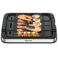 Load image into Gallery viewer, 2 IN 1 Smokeless Grill Electric BBQ Griddle Non-stick Reversible Plate 2000W