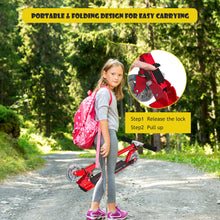 Load image into Gallery viewer, Kids Aluminum Folding Stunt Scooter Adjustable T-Bar Push Kick Light Up 2 Wheels