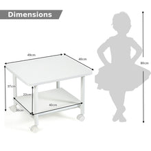 Load image into Gallery viewer, 2-Tier Under Desk Printer Stand w/ Wheels Office Desk Side Mobile Printer Cart