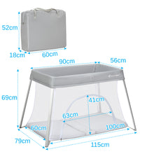 Load image into Gallery viewer, 2 in 1 Baby Cribs Foldable Travel Cot Portable Playpen Toddler Activity Nursery