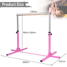 Load image into Gallery viewer, Gymnastics Training Bar Gym Horizontal Kips Bar Height Adjustable Kids Junior