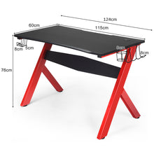 Load image into Gallery viewer, Gaming Computer Desk Carbon Effect Writing Racing Table Study Workstation Home