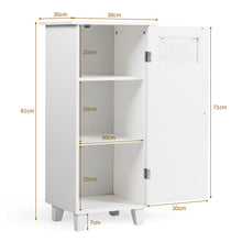 Load image into Gallery viewer, Waterproof Bathroom Cabinet Floor Unit Slim Toilet Organizer Storage Cupboard