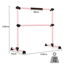 Load image into Gallery viewer, Double Ballet Barre Stretch Bar Portable Freestanding Dance Exercise Equipment
