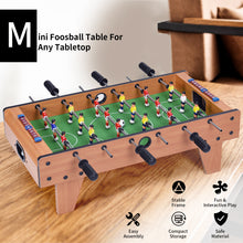 Load image into Gallery viewer, 27'' Football Table Top Football Soccer Kids Family Game Toy Set Wooden Frame