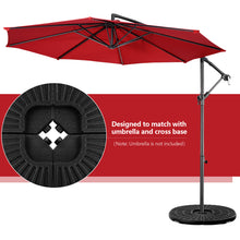 Load image into Gallery viewer, 4PCS Fan Shaped Water or Sand Filled Umbrella Base Weight Stand Heavy Duty 66KG