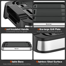 Load image into Gallery viewer, 2 IN 1 Smokeless Grill Electric BBQ Griddle Non-stick Reversible Plate 2000W