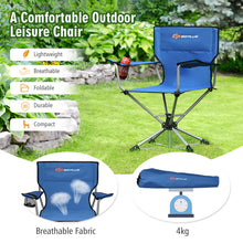 Load image into Gallery viewer, Folding Camping Chair 360° Swivel Portable Beach Outdoor Seat W/ Cup Holder &Bag