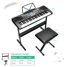 Load image into Gallery viewer, 61-Key Electric Piano Keyboard Portable Musical Instrument W/ Foldable Stool