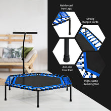 Load image into Gallery viewer, Folding Fitness Trampoline Adults Kids Exercise Bouncer W/ Adjustable Handrail