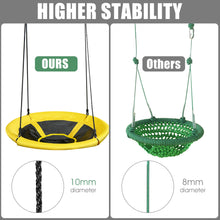 Load image into Gallery viewer, Kids Round Tree Swing Adjustable Nest Saucer Swing Indoor Outdoor Flying Seat