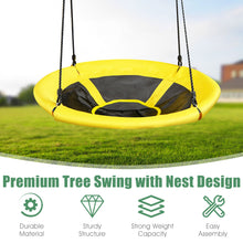 Load image into Gallery viewer, Kids Round Tree Swing Adjustable Nest Saucer Swing Indoor Outdoor Flying Seat