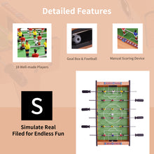Load image into Gallery viewer, 27'' Football Table Top Football Soccer Kids Family Game Toy Set Wooden Frame
