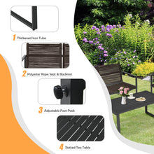 Load image into Gallery viewer, 4 Pieces Patio Furniture Set Outdoor Conversation Sofa Set with Coffee Table Loveseat and 2 Single Sofas