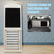 Load image into Gallery viewer, Folding Vintage Chalkboard Easel Wooden A-frame Easel Blackboard W/Display Shelf
