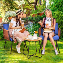 Load image into Gallery viewer, 3 Pieces Patio Furniture Set Outdoor Wicker Conversation Chair Set with Coffee Table
