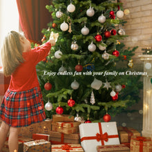 Load image into Gallery viewer, 6Ft Christmas Tree Unlit Christmas Tress Artificial Christmas Tree w/ PE & PVC Branch Tips & Metal Cross Stand