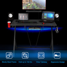 Load image into Gallery viewer, Gaming Computer Desk PC Racing Table Headphones Holder Workstation Study Home UK