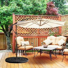 Load image into Gallery viewer, 4PCS Fan Shaped Water or Sand Filled Umbrella Base Weight Stand Heavy Duty 66KG