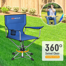 Load image into Gallery viewer, Folding Camping Chair 360° Swivel Portable Beach Outdoor Seat W/ Cup Holder &Bag