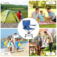 Load image into Gallery viewer, Folding Camping Chair 360° Swivel Portable Beach Outdoor Seat W/ Cup Holder &Bag