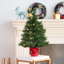 Load image into Gallery viewer, 2FT/60CM Mini Artificial Christmas Tree Tabletop Xmas Trees LED Light Indoor