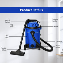 Load image into Gallery viewer, 25L Wet and Dry Vacuum Dust Extractor W/ Blower 1200W Garage Home Vac Cleaner