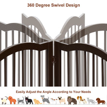Load image into Gallery viewer, 4 Panels Folding Pet Dog Gate Fence Child Safety Barrier Freestanding Pine Wood