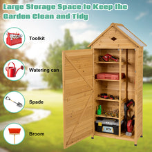 Load image into Gallery viewer, Outdoor Storage Shed Wooden Tool Utility Cabinet Waterproof Hutch Organizer