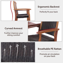 Load image into Gallery viewer, Garden Acacia Wood Companion Bench 3-Piece Patio Hardwood Loveseat Chair with Coffee Table