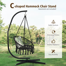 Load image into Gallery viewer, Large Heavy Duty C-stand Hanging Swing Egg Chair Hammock Frame W/ X Base 150KG