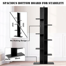 Load image into Gallery viewer, 7 Tier Bookshelf Storage Display Rack Floor Standing Bookcase Shelving Organizer