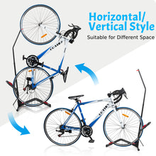 Load image into Gallery viewer, Bike Rack Floor Stand for Vertical and Horizontal Carbon Steel Space Saving Bike Rack Stand
