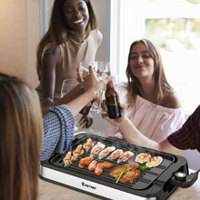 Load image into Gallery viewer, 2 IN 1 Smokeless Grill Electric BBQ Griddle Non-stick Reversible Plate 2000W