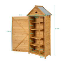 Load image into Gallery viewer, Outdoor Storage Shed Wooden Tool Utility Cabinet Waterproof Hutch Organizer