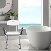 Load image into Gallery viewer, Bath Stool Shower Seat Bathing Chair Safety W/ Backrest Arm Adjustable Height