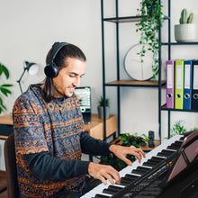 Load image into Gallery viewer, 61-Key Keyboard Piano and Stool Electronic Keyboards with Lighted Keys