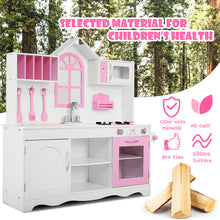 Load image into Gallery viewer, Large Wooden Kids Play Kitchen Children’s Role Play Pretend Set Toy Cooking Gift