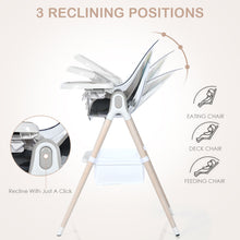 Load image into Gallery viewer, 3 in 1 Convertible Infant Highchair Baby Dining Chair w/Removable Tray Footrest
