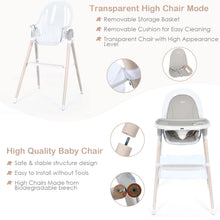 Load image into Gallery viewer, 3 in 1 Convertible Infant Highchair Baby Dining Chair w/Removable Tray Footrest