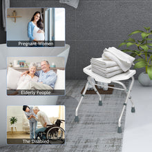 Load image into Gallery viewer, Adjustable Padded Shower Chair Folding Bathroom Tub Stool Benches W/ Handles