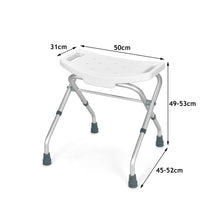 Load image into Gallery viewer, Adjustable Padded Shower Chair Folding Bathroom Tub Stool Benches W/ Handles