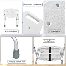 Load image into Gallery viewer, Adjustable Padded Shower Chair Folding Bathroom Tub Stool Benches W/ Handles