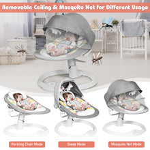 Load image into Gallery viewer, Electric Baby Bouncer Chair Newborn Rocking Chair w/ Remote Control Mosquito Net