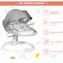 Load image into Gallery viewer, Electric Baby Bouncer Chair Newborn Rocking Chair w/ Remote Control Mosquito Net