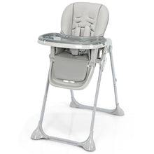 Load image into Gallery viewer, Folding Baby Highchair Height Adjustable Feeding Chair W/ Recline Footrest &Tray