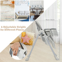 Load image into Gallery viewer, Folding Baby Highchair Height Adjustable Feeding Chair W/ Recline Footrest &Tray