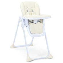 Load image into Gallery viewer, Folding Baby Highchair Height Adjustable Feeding Chair W/ Recline Footrest &Tray
