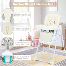 Load image into Gallery viewer, Folding Baby Highchair Height Adjustable Feeding Chair W/ Recline Footrest &Tray