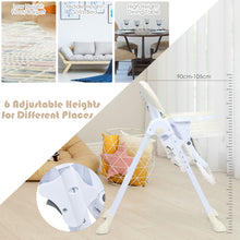 Load image into Gallery viewer, Folding Baby Highchair Height Adjustable Feeding Chair W/ Recline Footrest &Tray